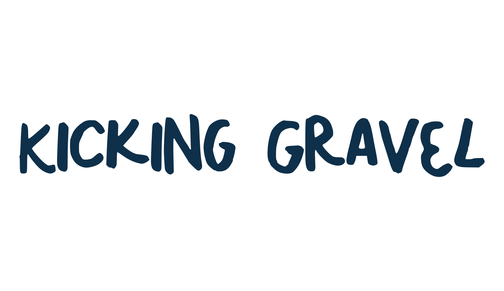 Kicking Gravel, script handwritten fancy decorative calligraphy font preview