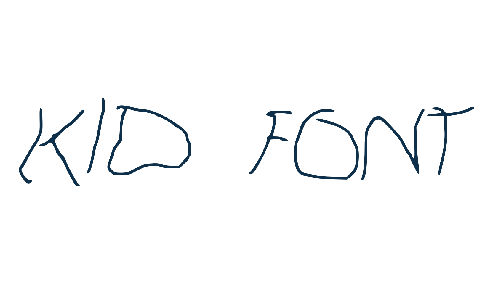 Kid Font, handwriting font preview