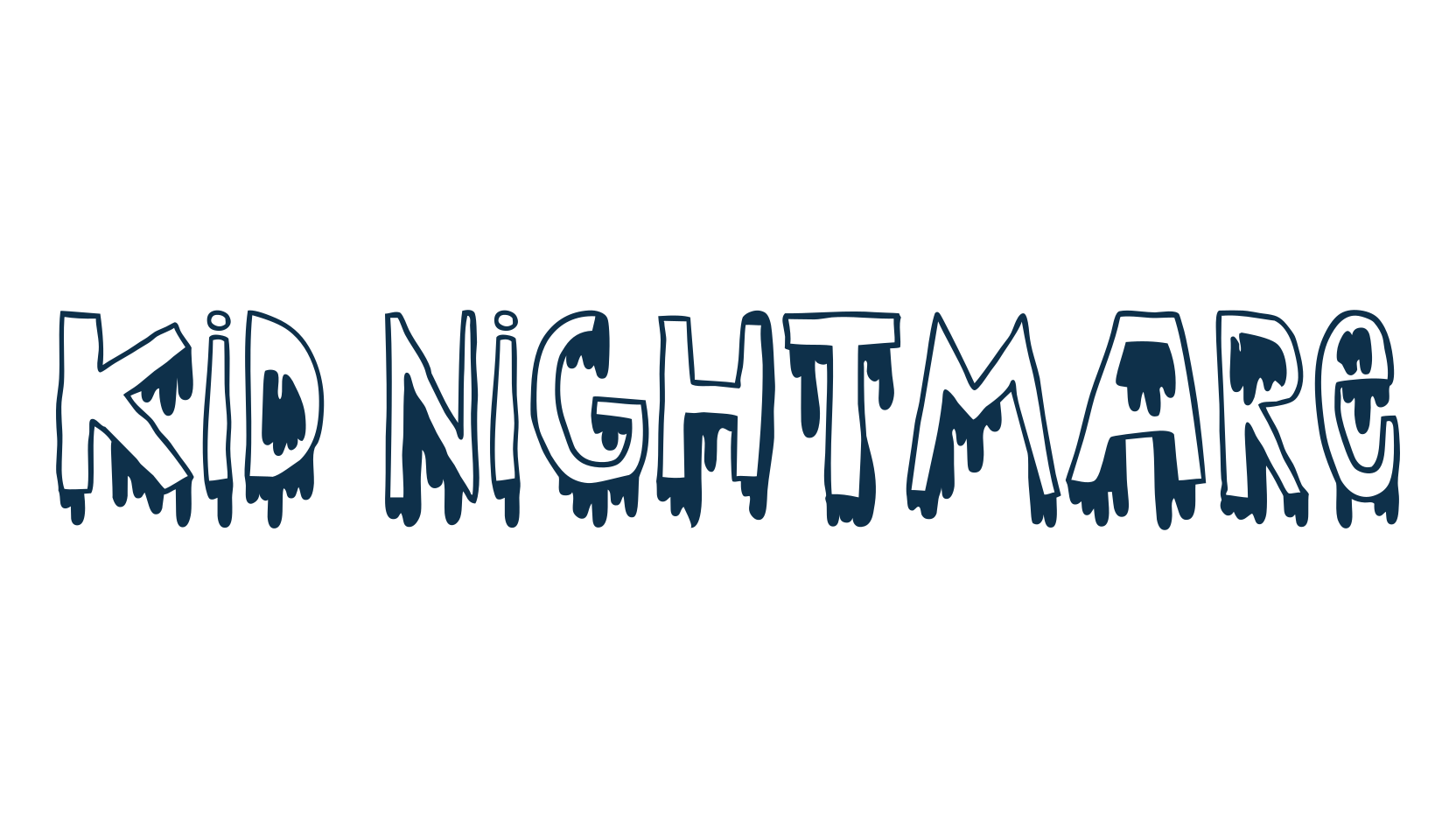 Kid nightmare, holiday halloween fancy decorative horror font preview