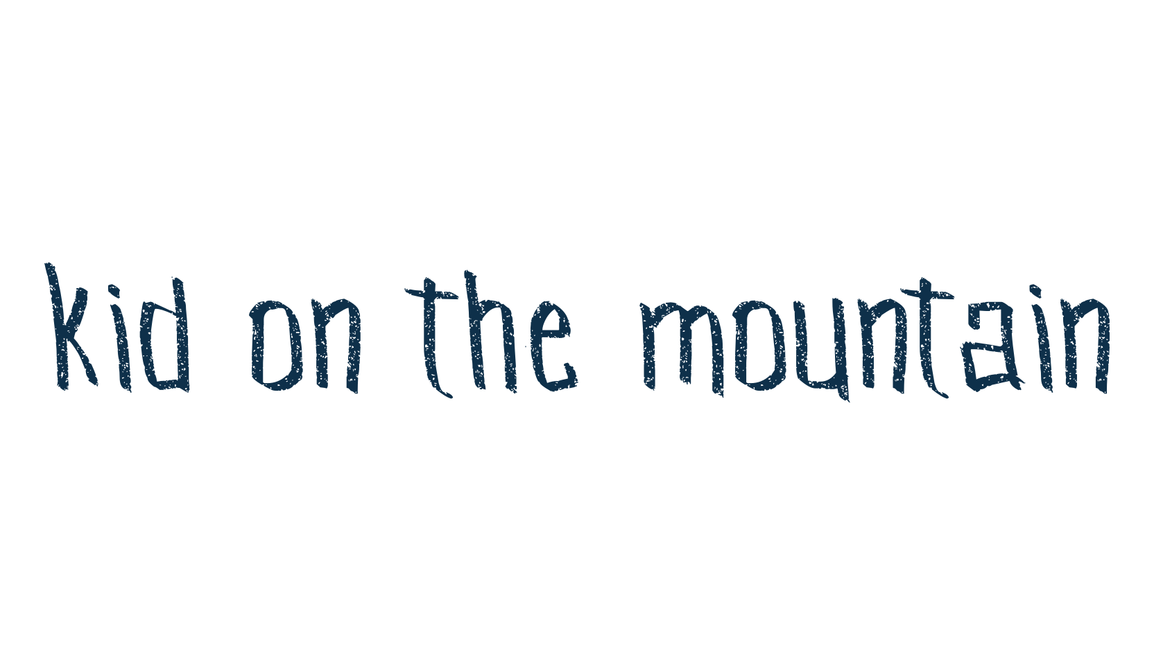Kid On The Mountain, fancy various decorative script calligraphy font preview