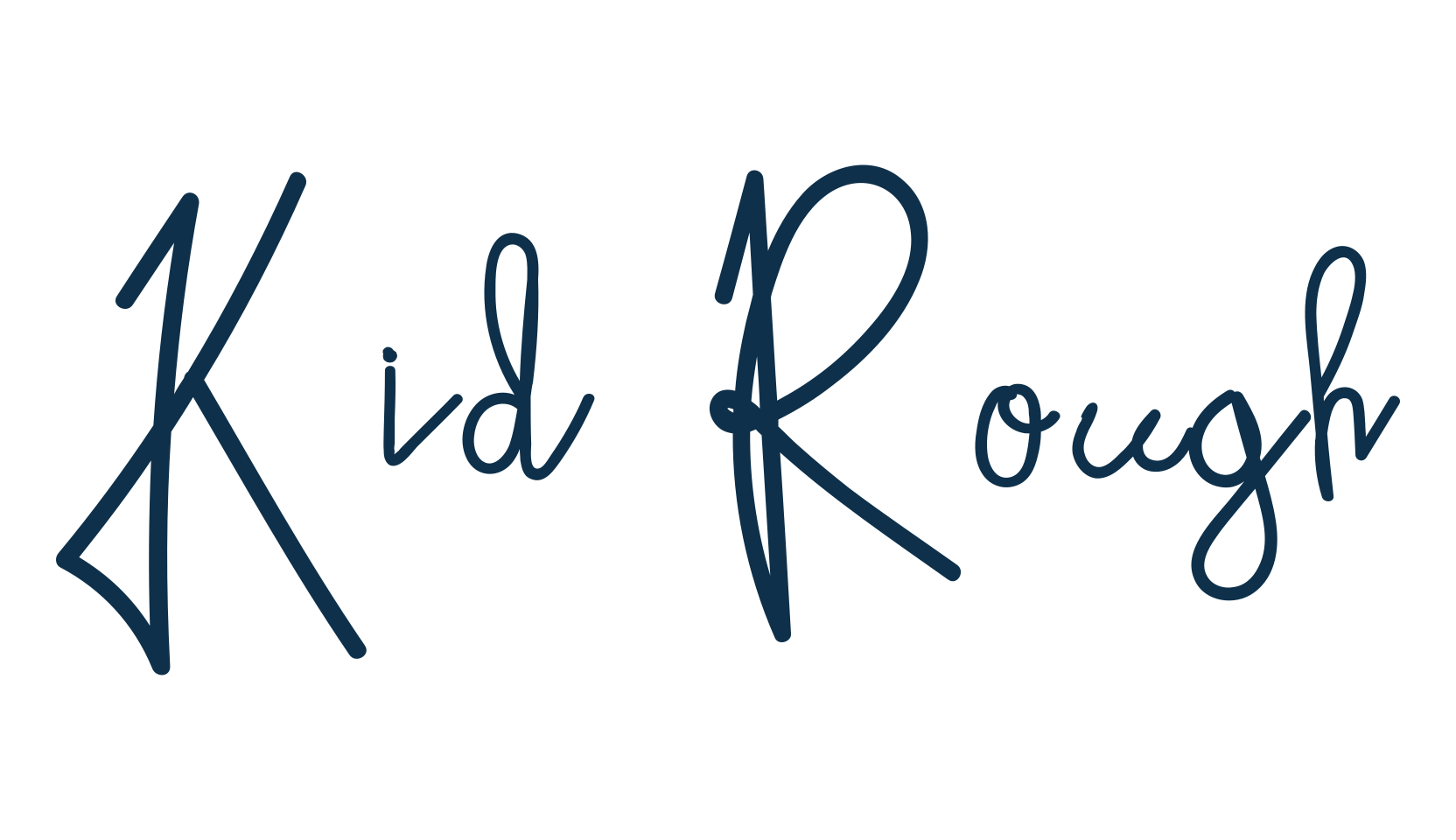 Kid Rough, handwriting font preview