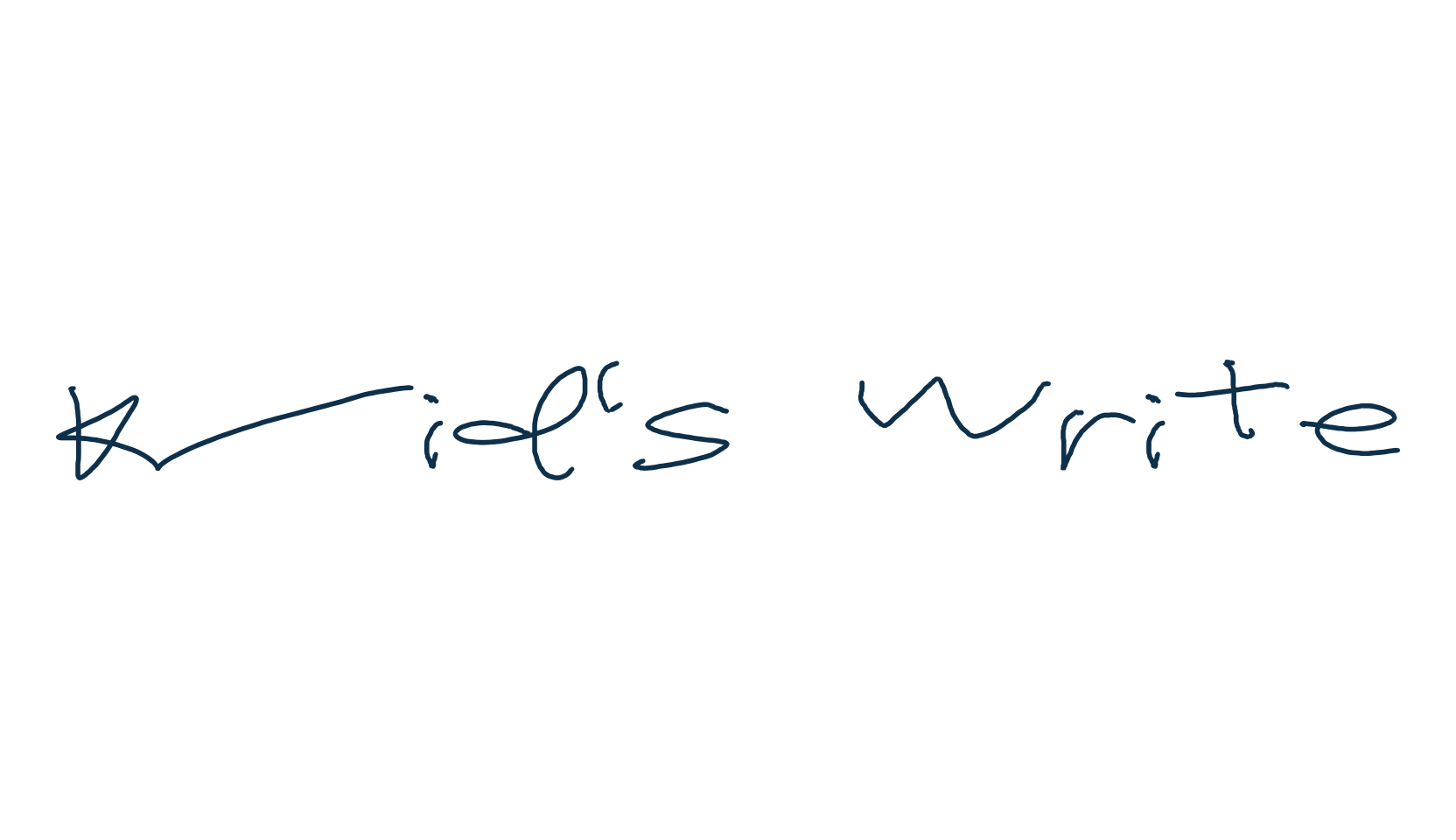 Kid's Write, script handwritten fancy decorative calligraphy font preview