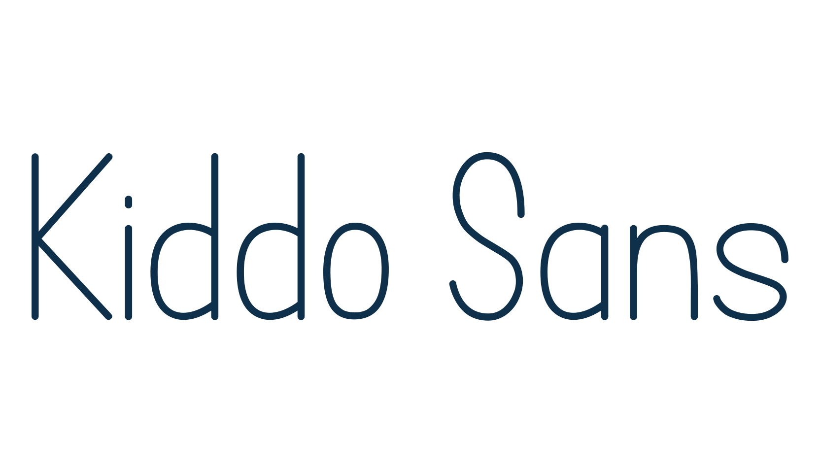 Kiddo Sans, fancy various decorative font preview