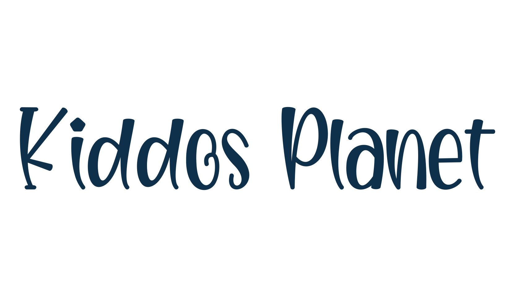 Kiddos Planet, fancy cartoon decorative font preview