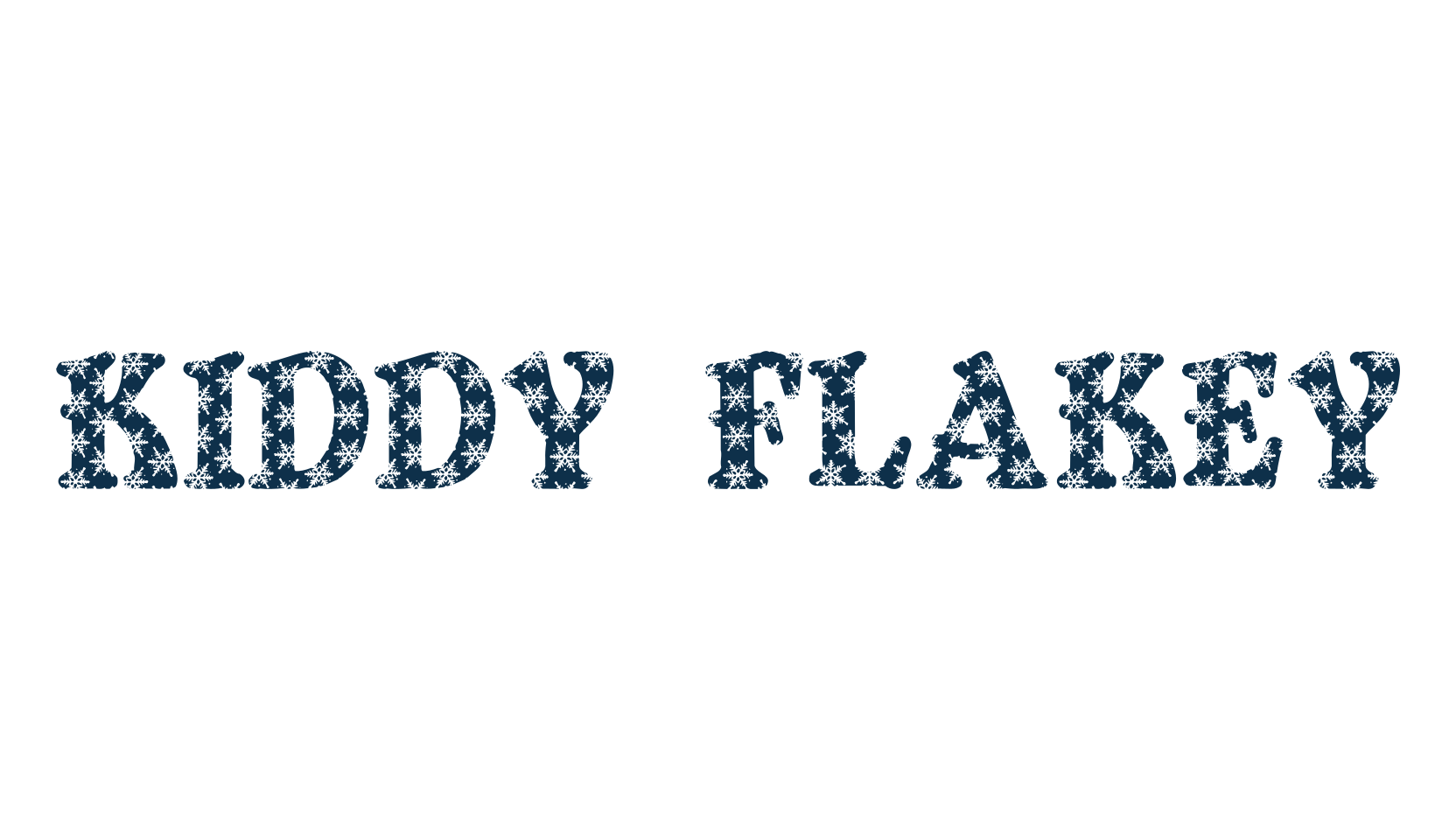 Kiddy Flakey, fancy decorative font preview