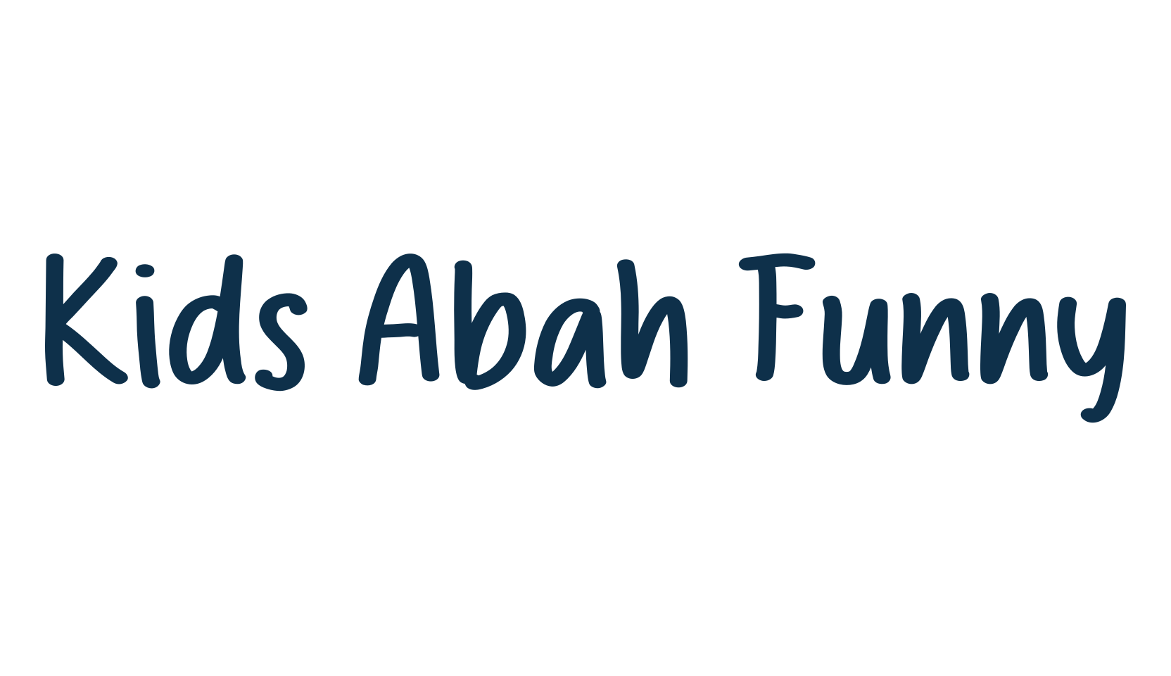 Kids Abah Funny, handwriting font preview
