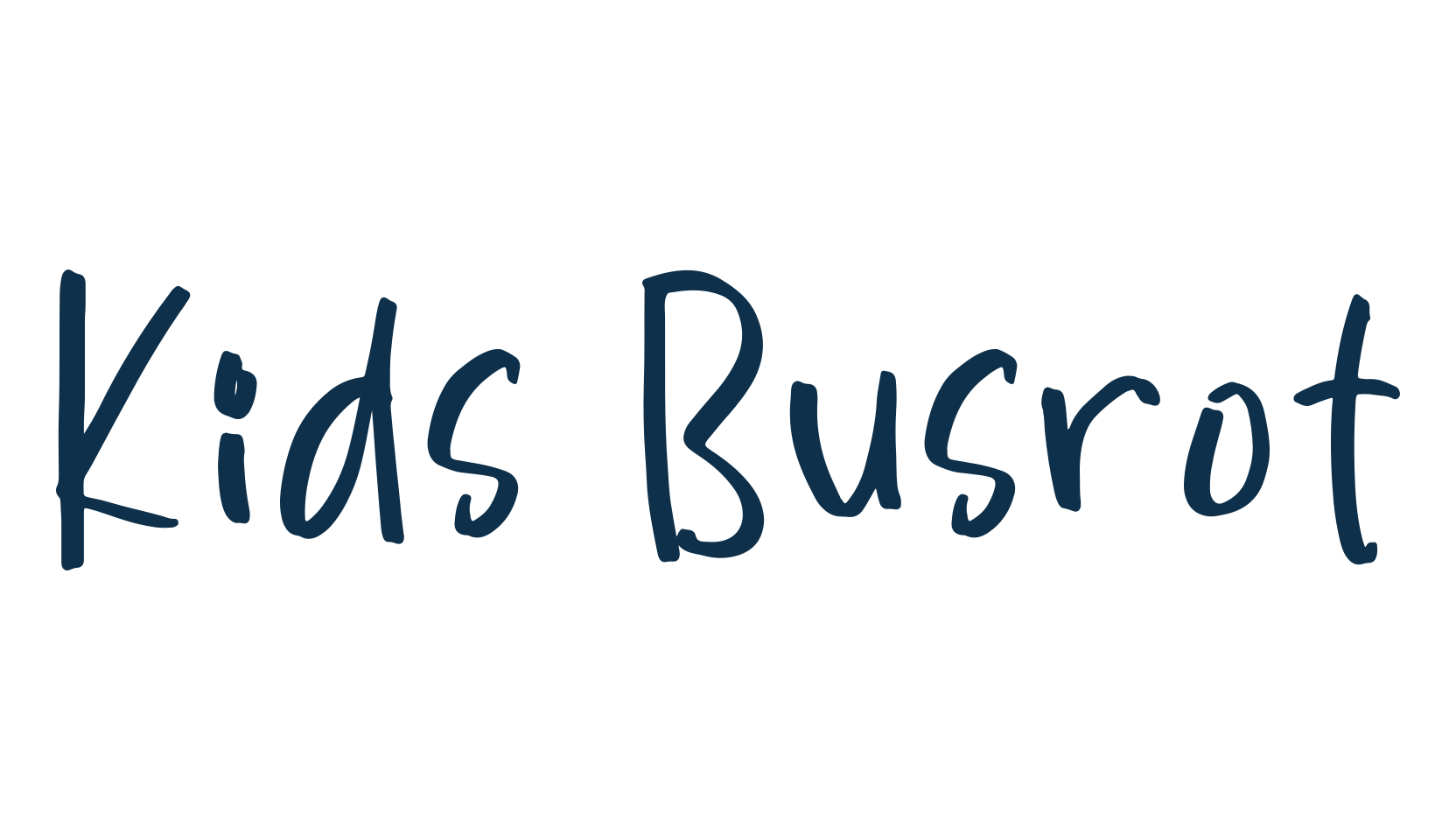 Kids Busrot, handwriting font preview
