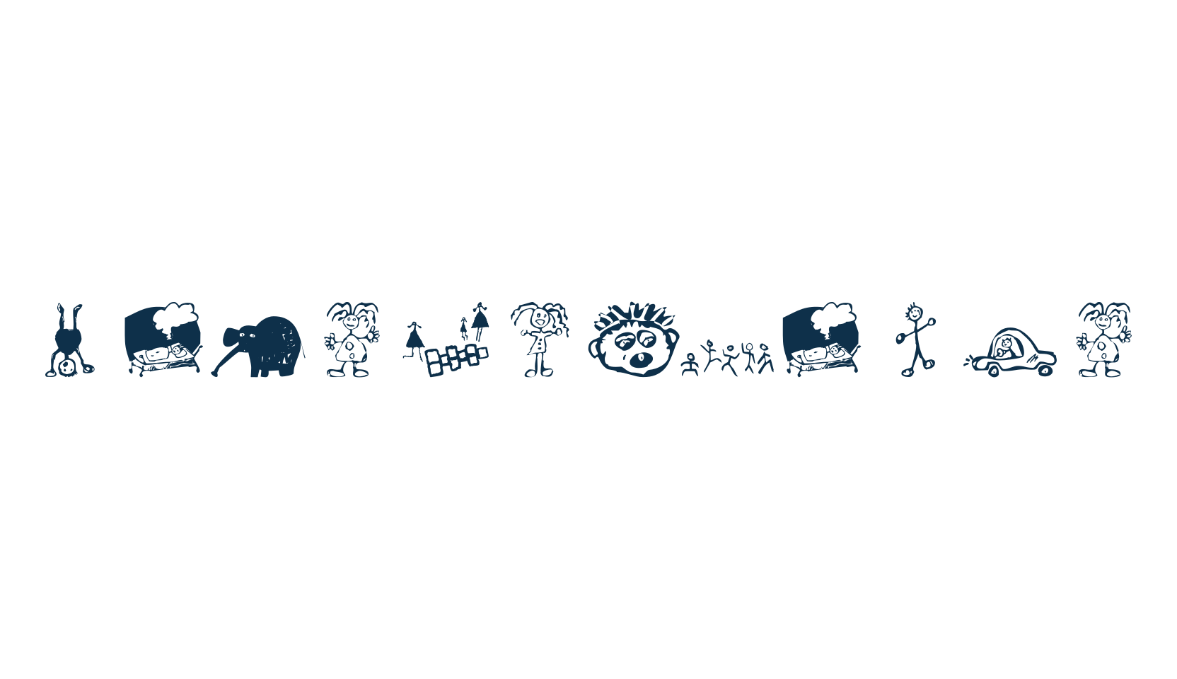 Kids Drawings, fancy decorative font preview