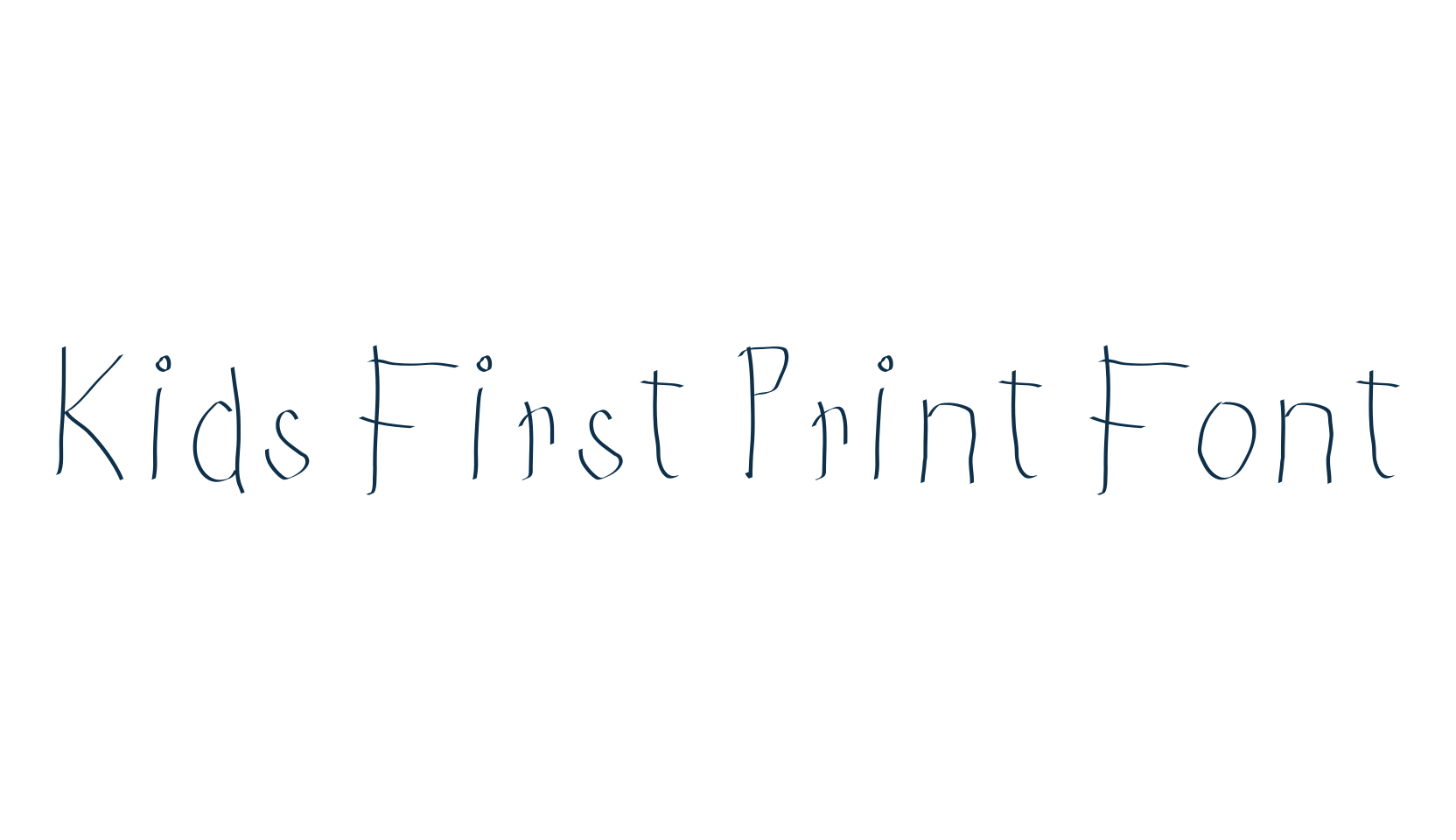 Kids First Print Font, handwriting font preview