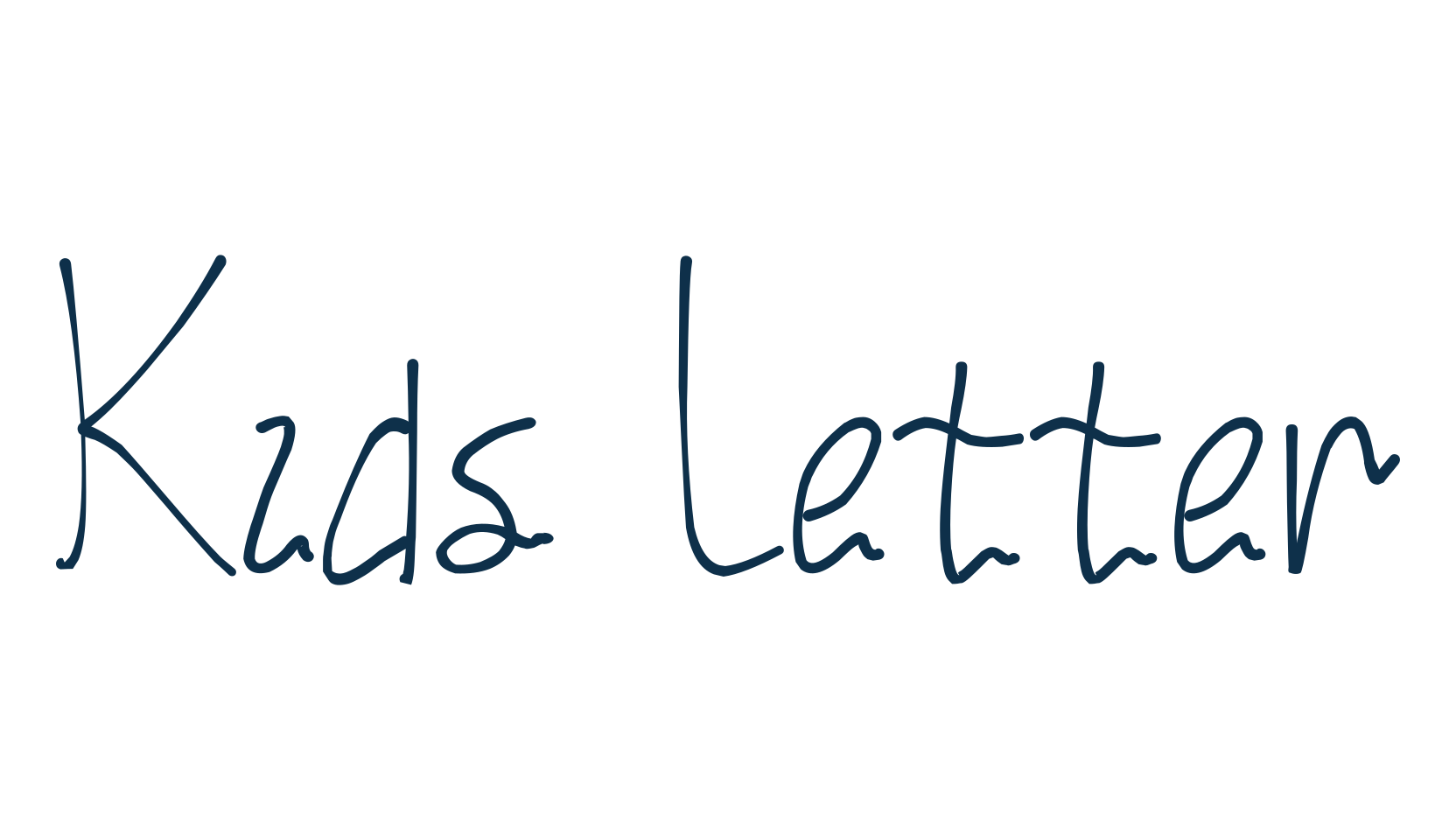 Kids Letter, handwriting font preview