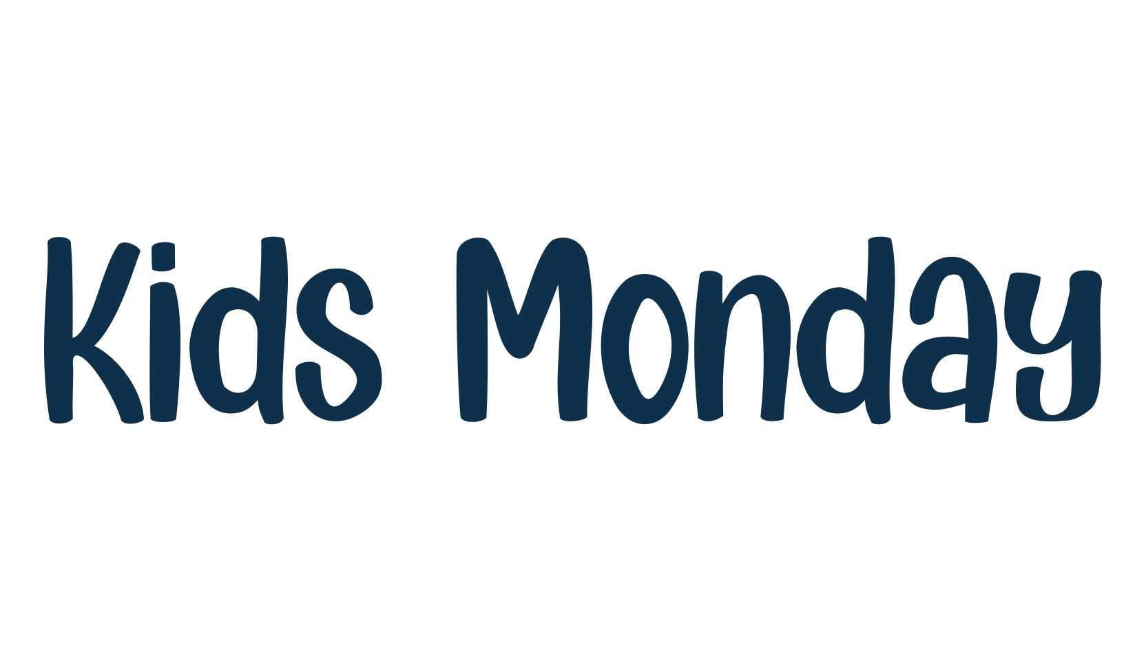 Kids Monday, fancy cartoon decorative font preview