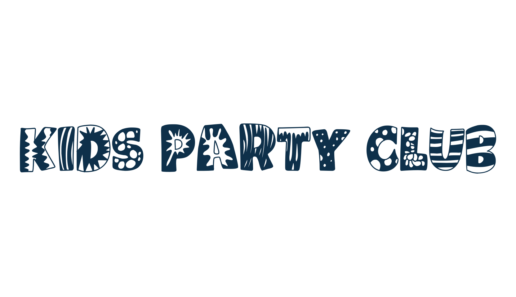 Kids Party Club, decorative font preview