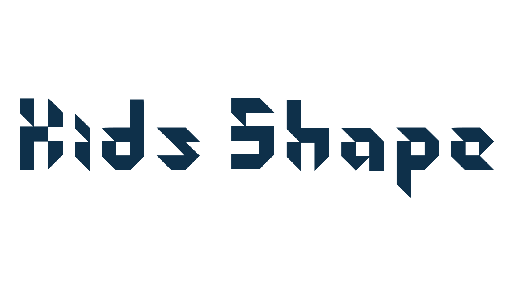 Kids Shape, sci-fi font preview