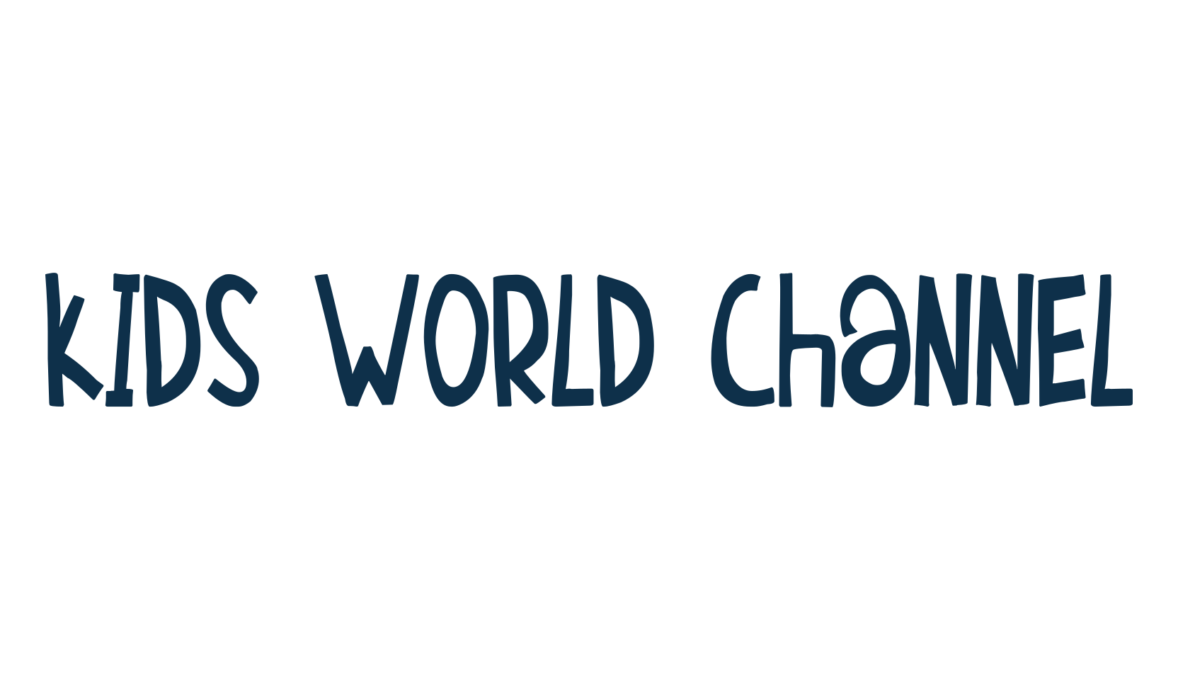 Kids World Channel, fancy cartoon decorative font preview