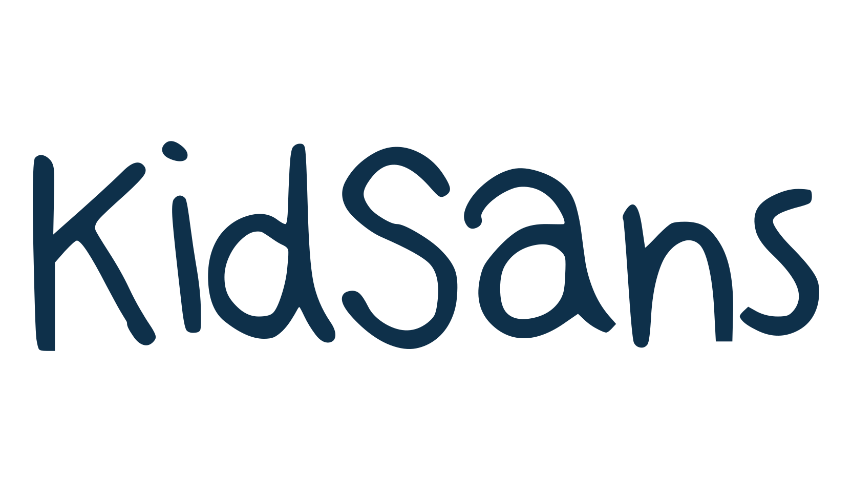 KidSans, script handwritten fancy decorative calligraphy font preview