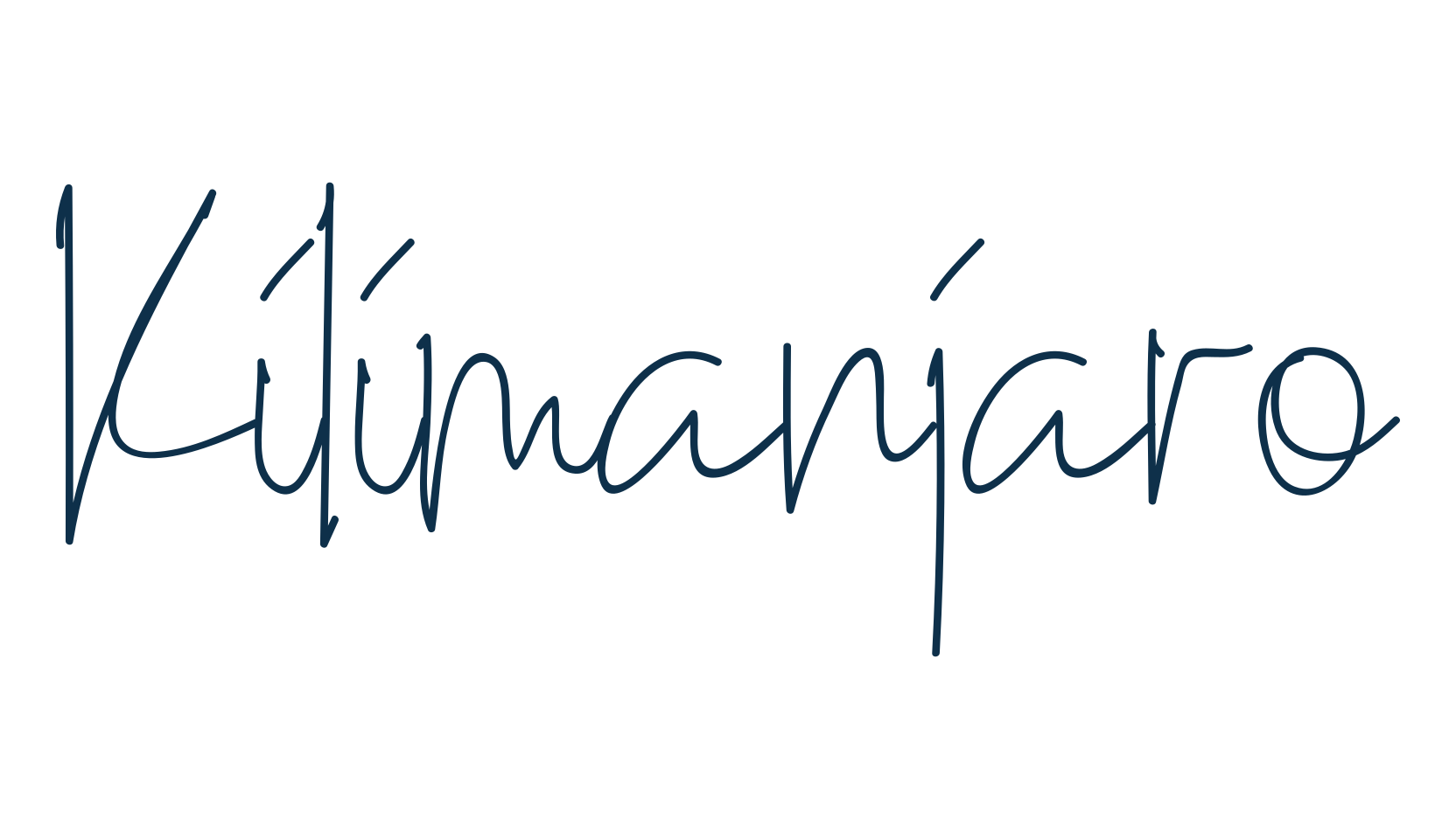 Kilimanjaro, script handwritten fancy decorative calligraphy font preview