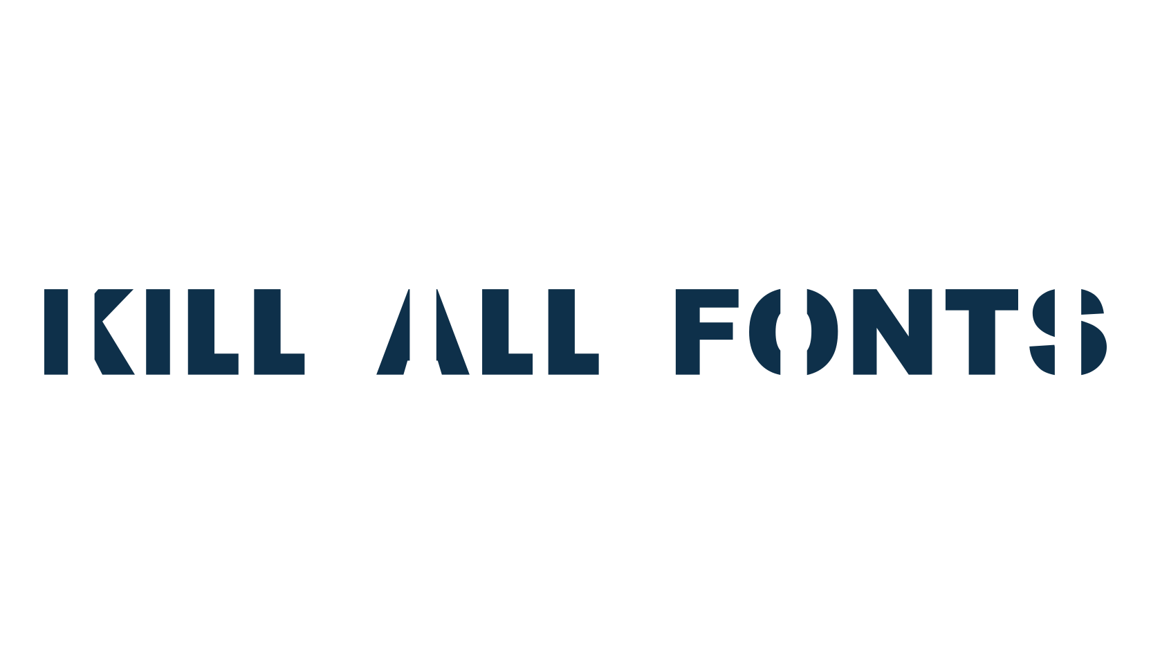 Kill All Fonts, fancy stencil, army decorative font preview