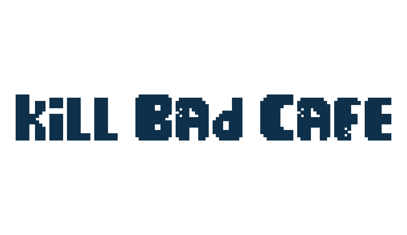 Kill Bad Cafe, fancy various techno sci-fi font preview