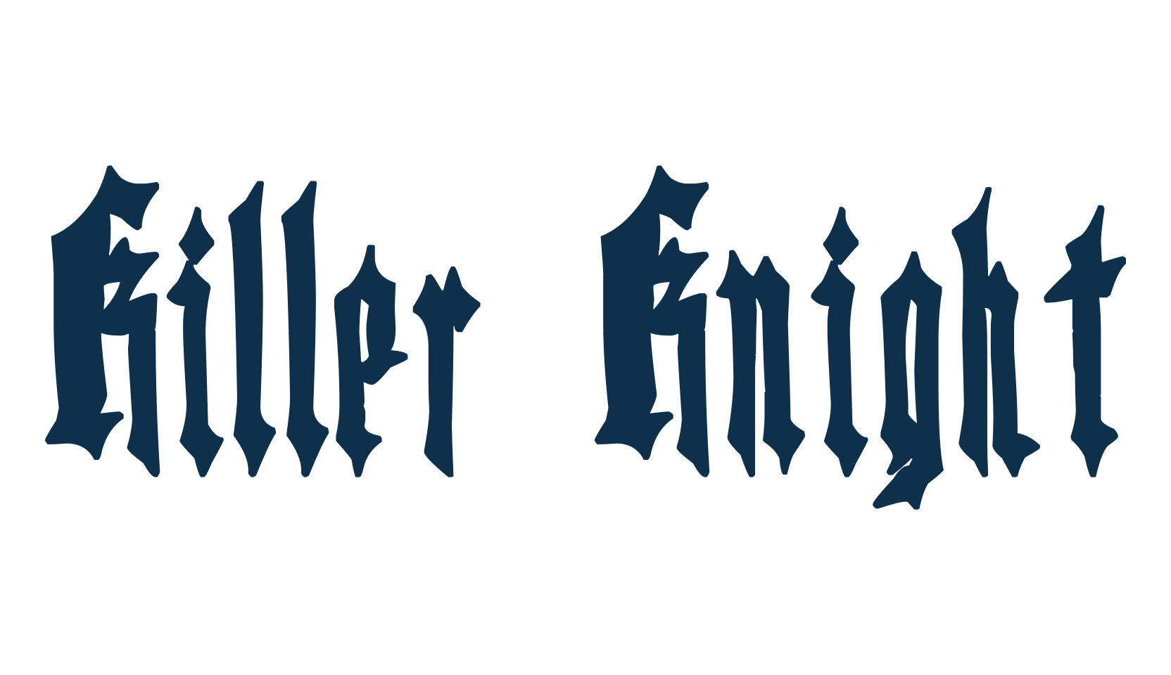 Killer Knight, medieval font preview