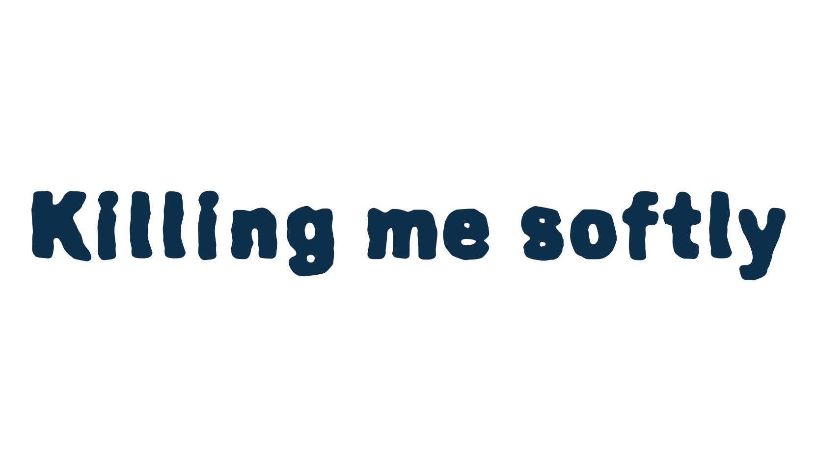 Killing me softly, eroded font preview