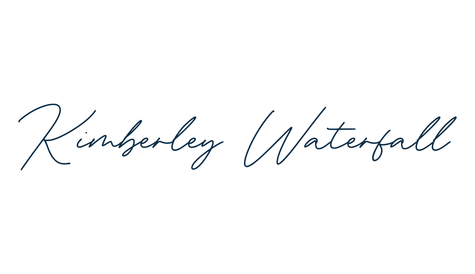 Kimberley Waterfall, handwriting font preview