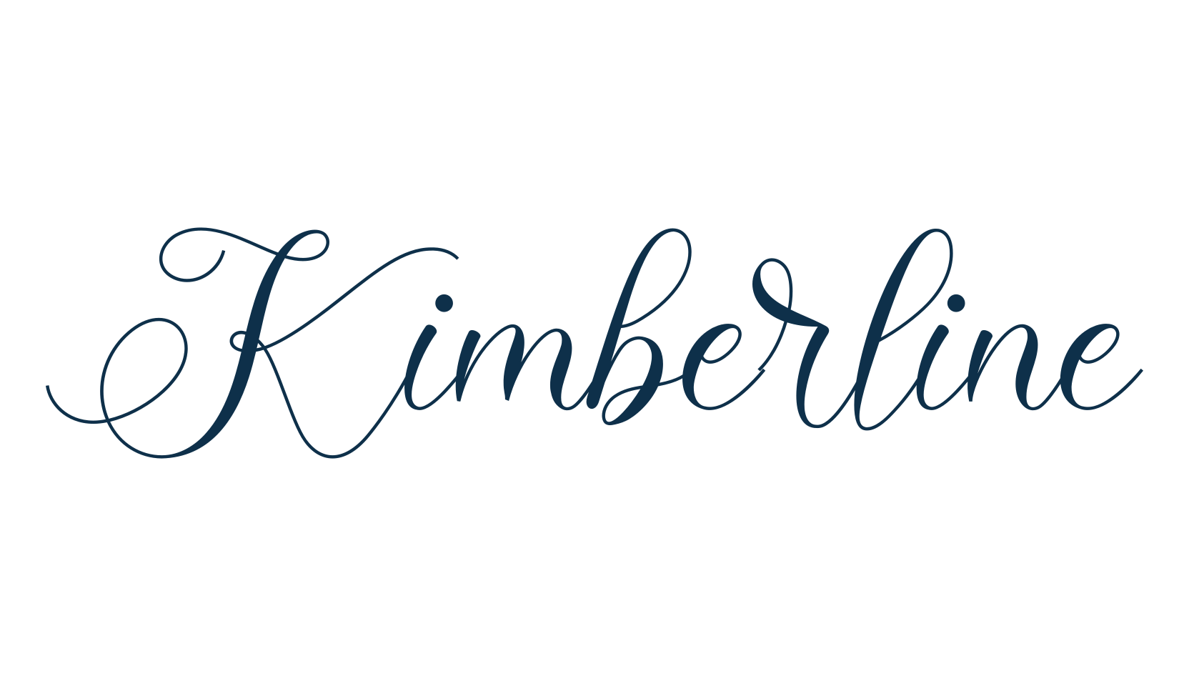 Kimberline, script calligraphy fancy decorative font preview