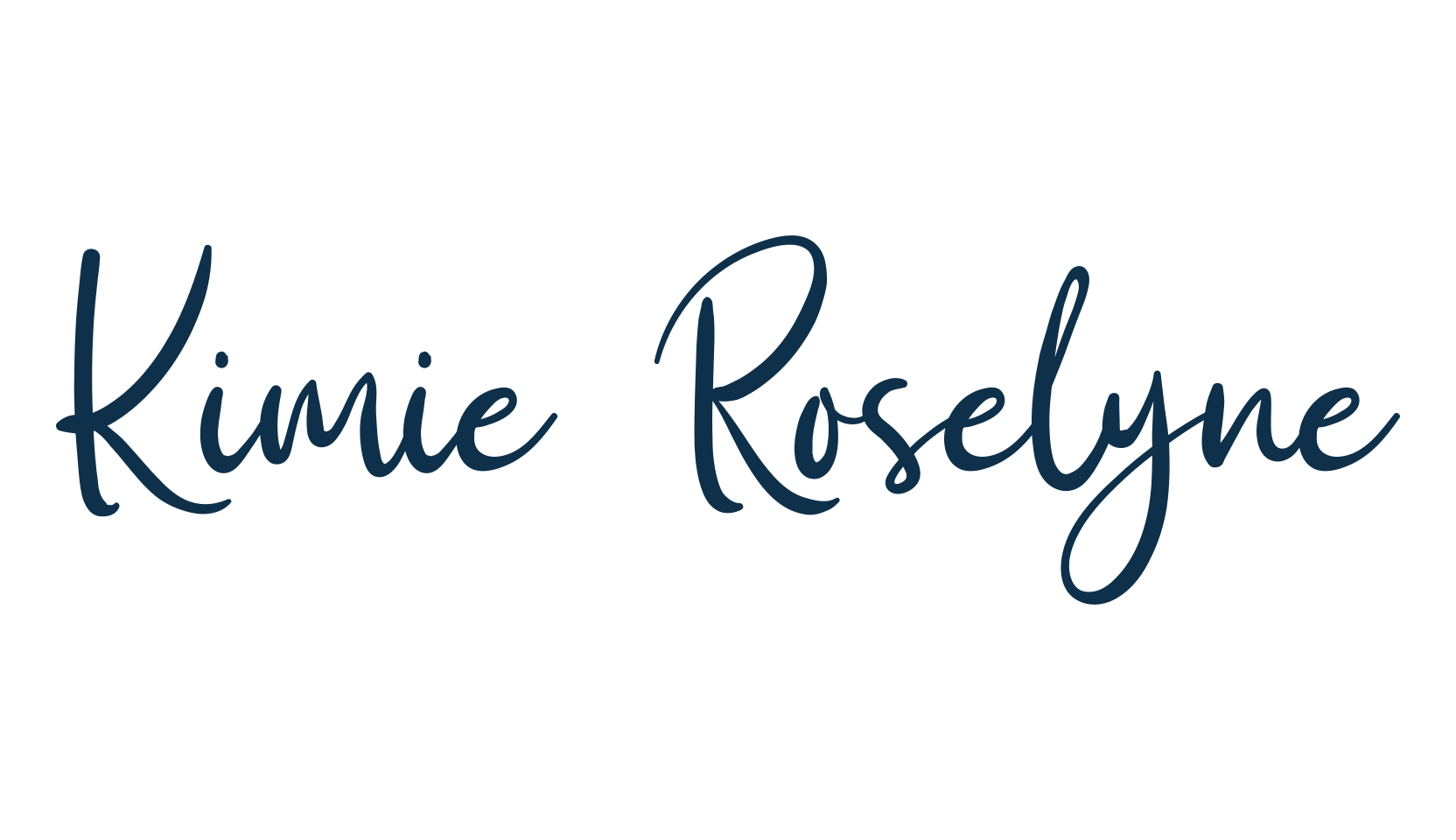 Kimie Roselyne, handwriting font preview