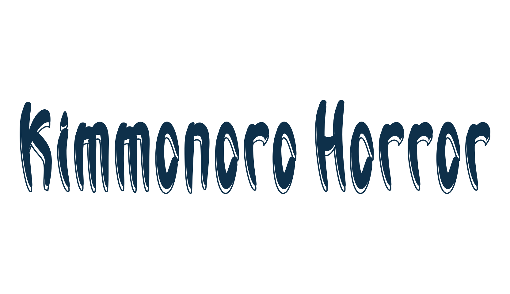 Kimmonoro Horror, halloween font preview