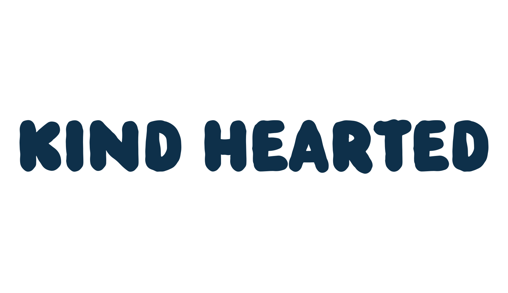 Kind Hearted, cartoon font preview