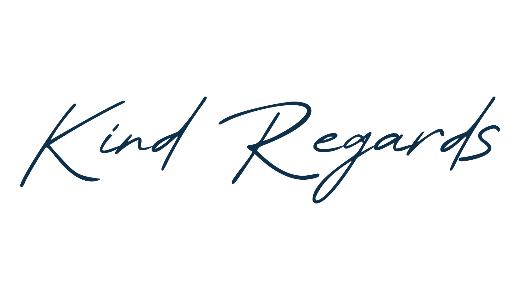 Kind Regards, handwriting font preview