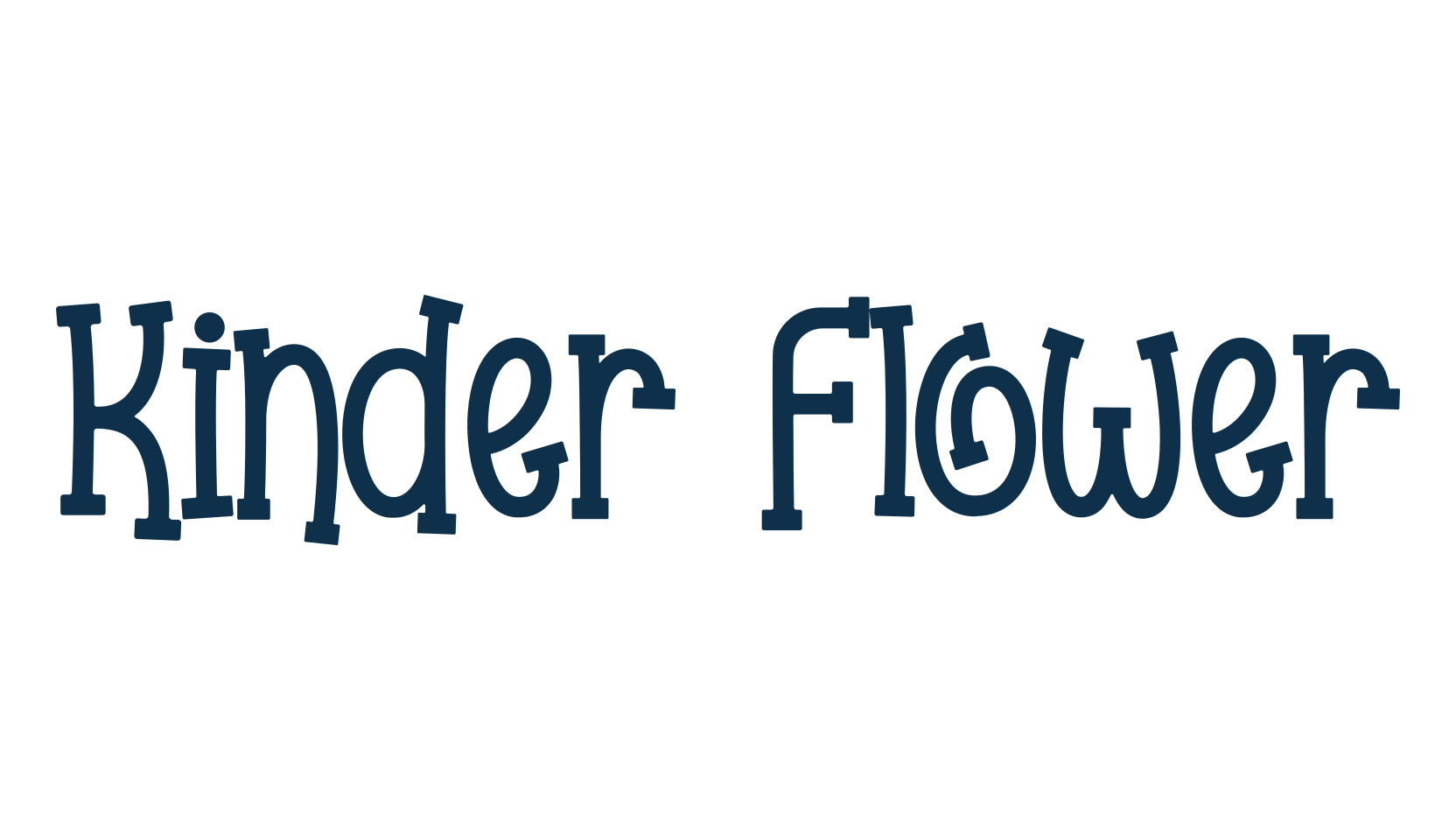 Kinder Flower, cartoon font preview
