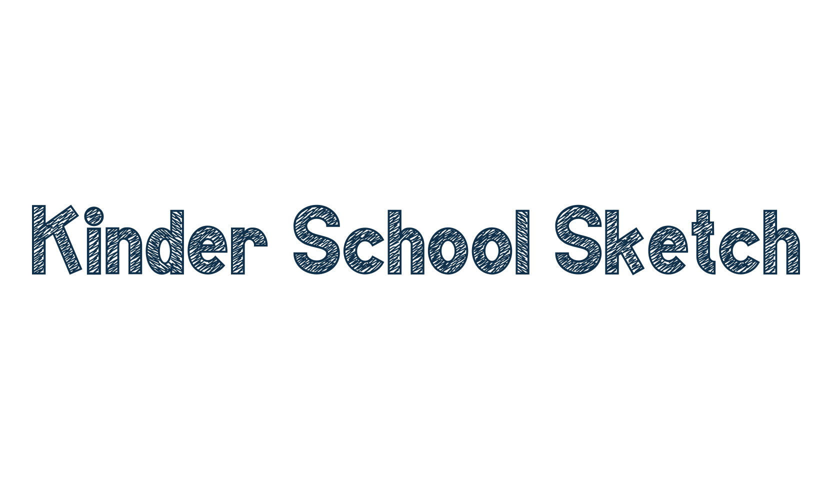 Kinder School Sketch, fancy decorative font preview