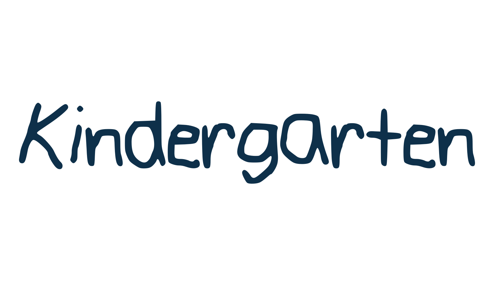Kindergarten (kindergarten-3), school font preview