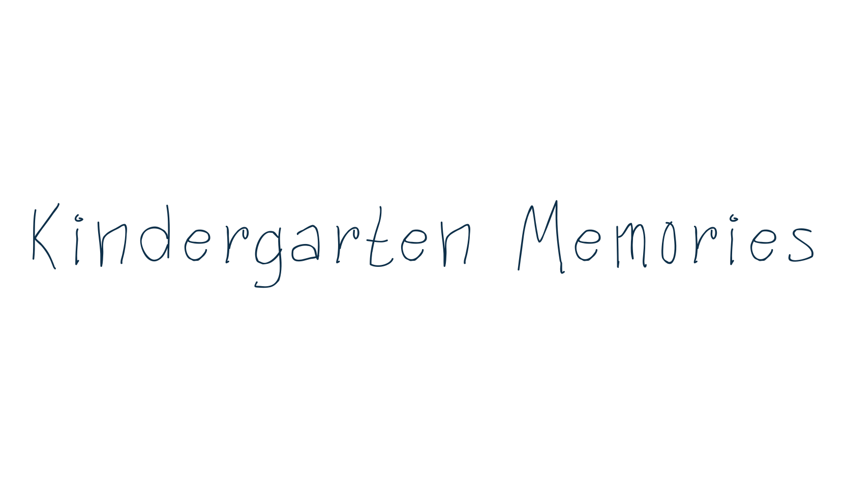 Kindergarten Memories, school font preview