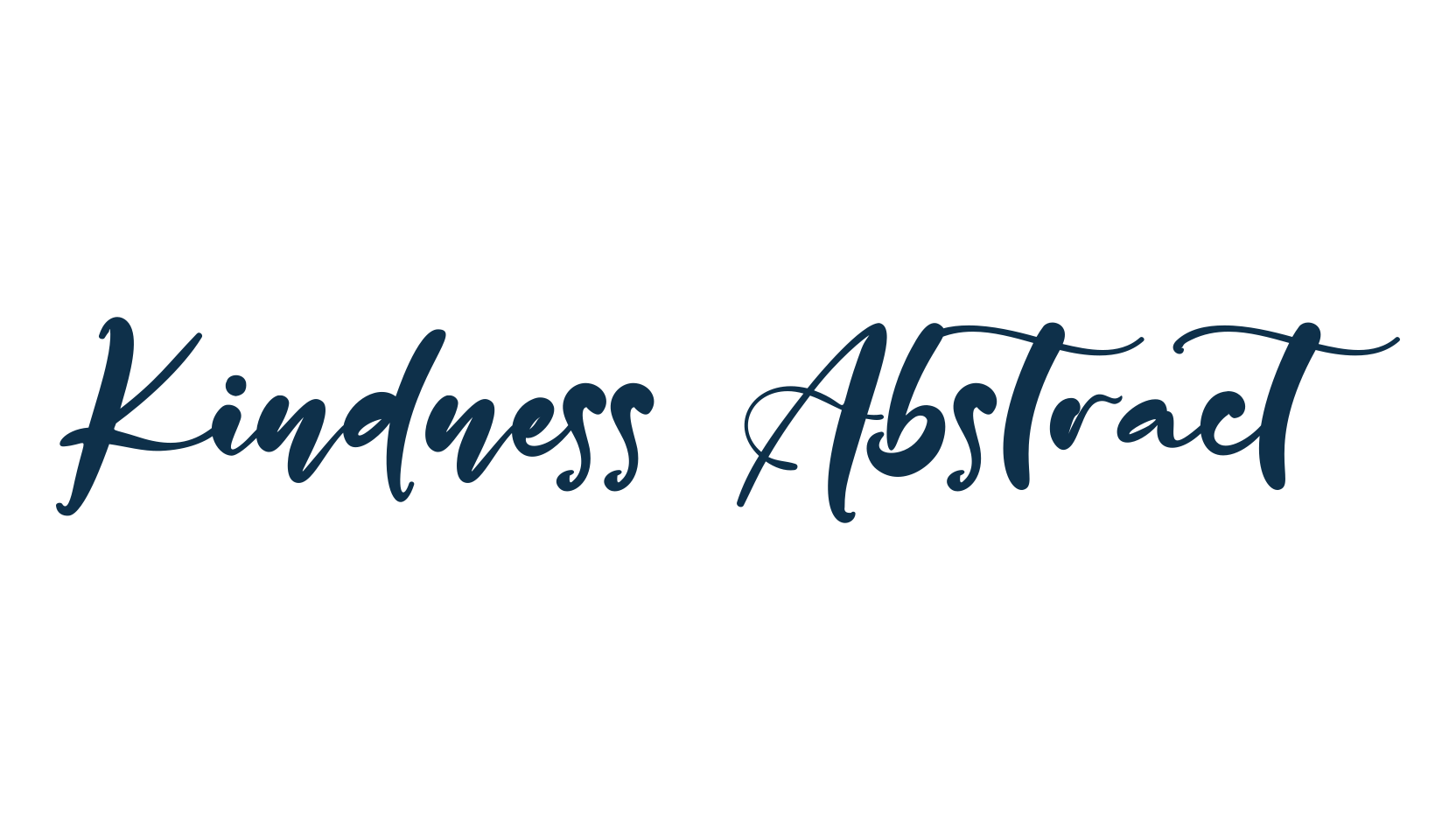 Kindness Abstract, calligraphy font preview