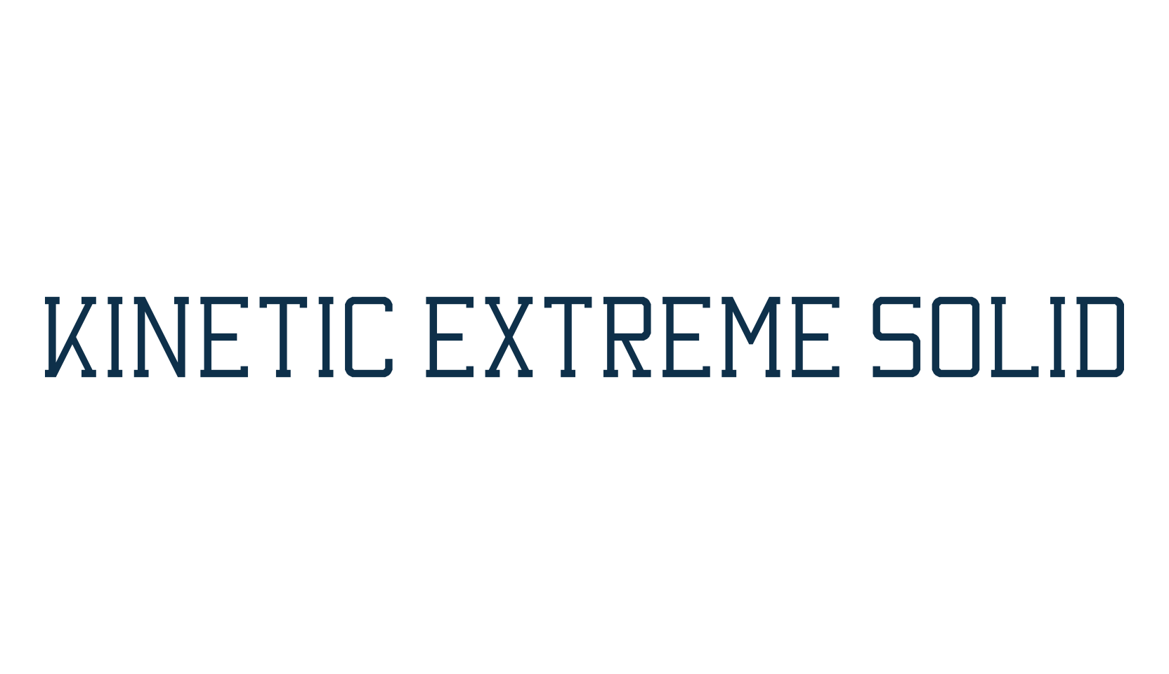 Kinetic Extreme Solid, serif font preview