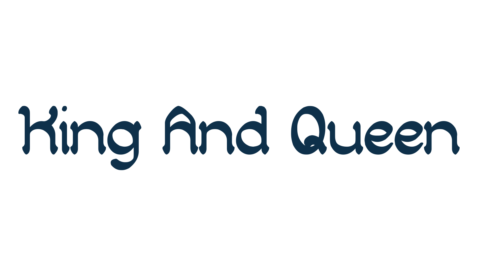 King And Queen, fancy various decorative font preview