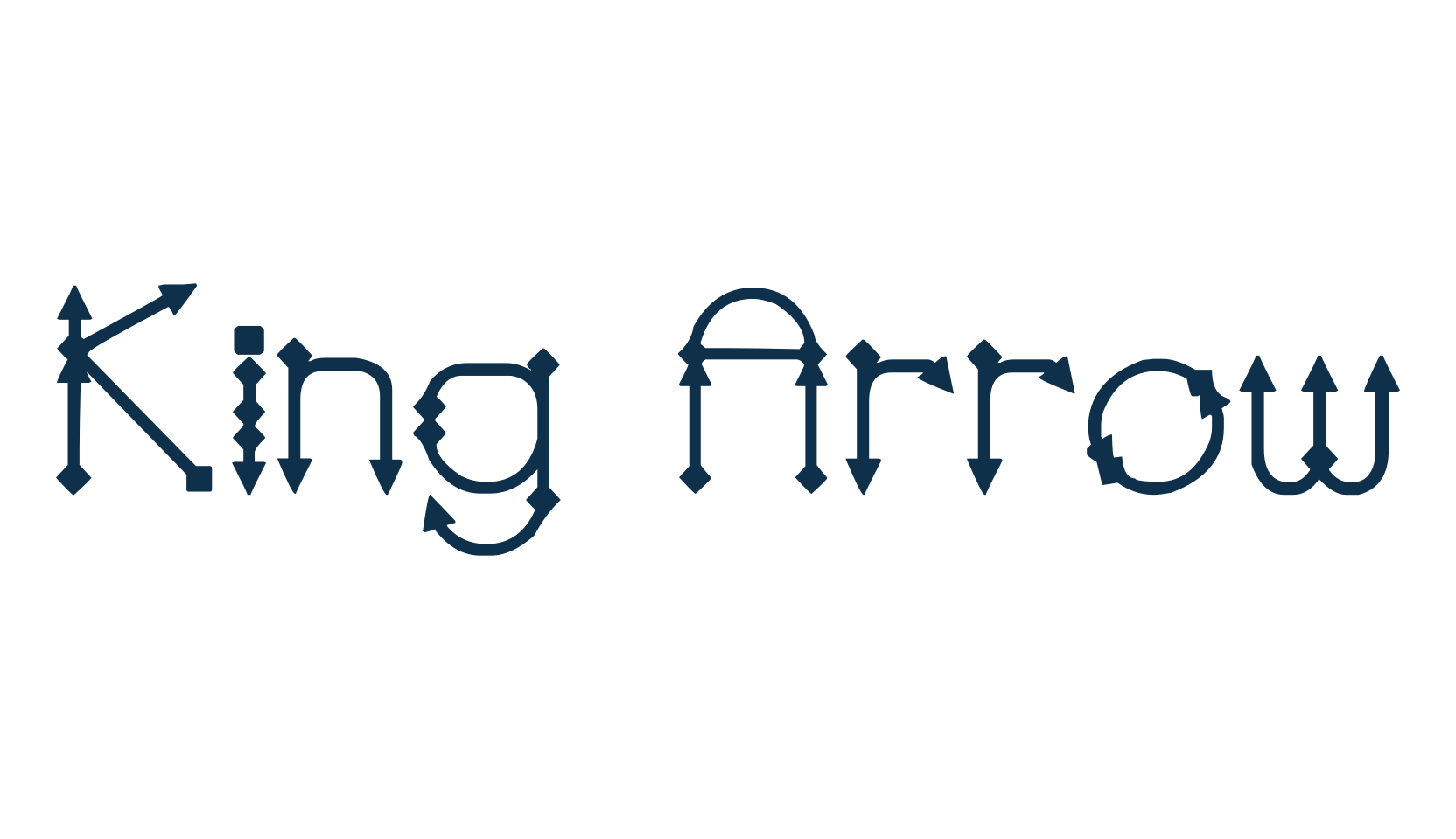 King Arrow, decorative font preview