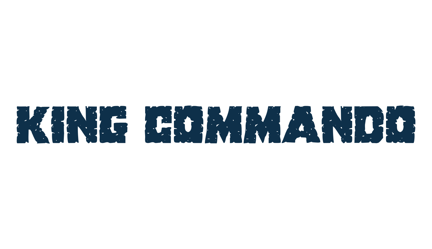 King Commando, eroded font preview