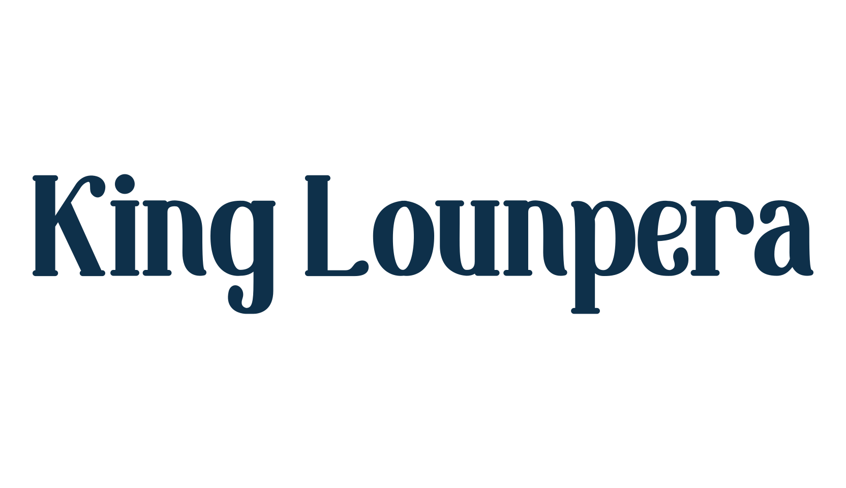 King Lounpera, retro font preview