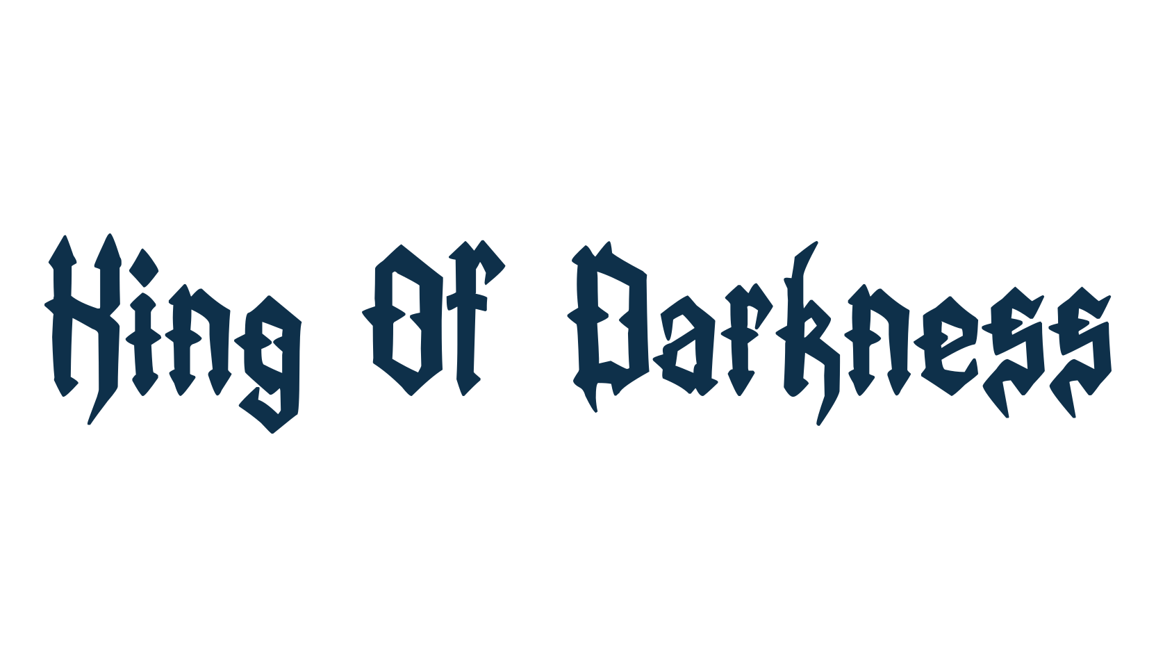 King Of Darkness, modern font preview
