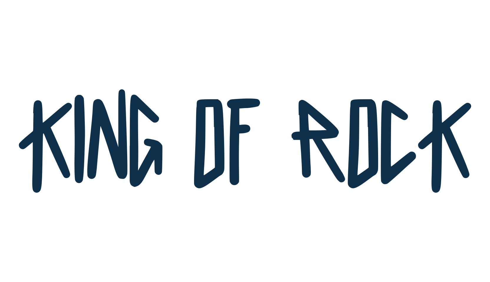King Of Rock, fancy various decorative font preview