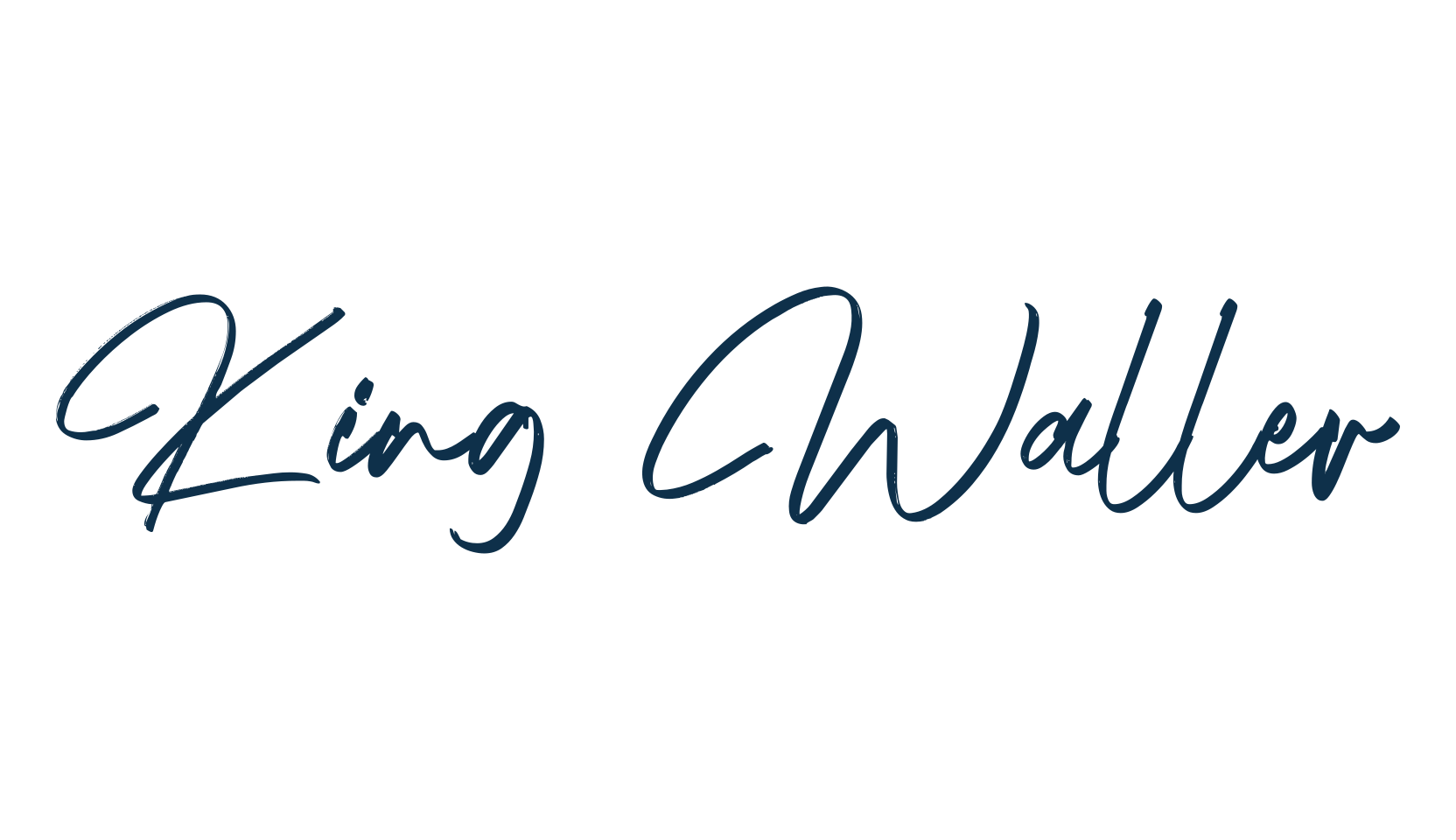 King Waller, handwriting font preview