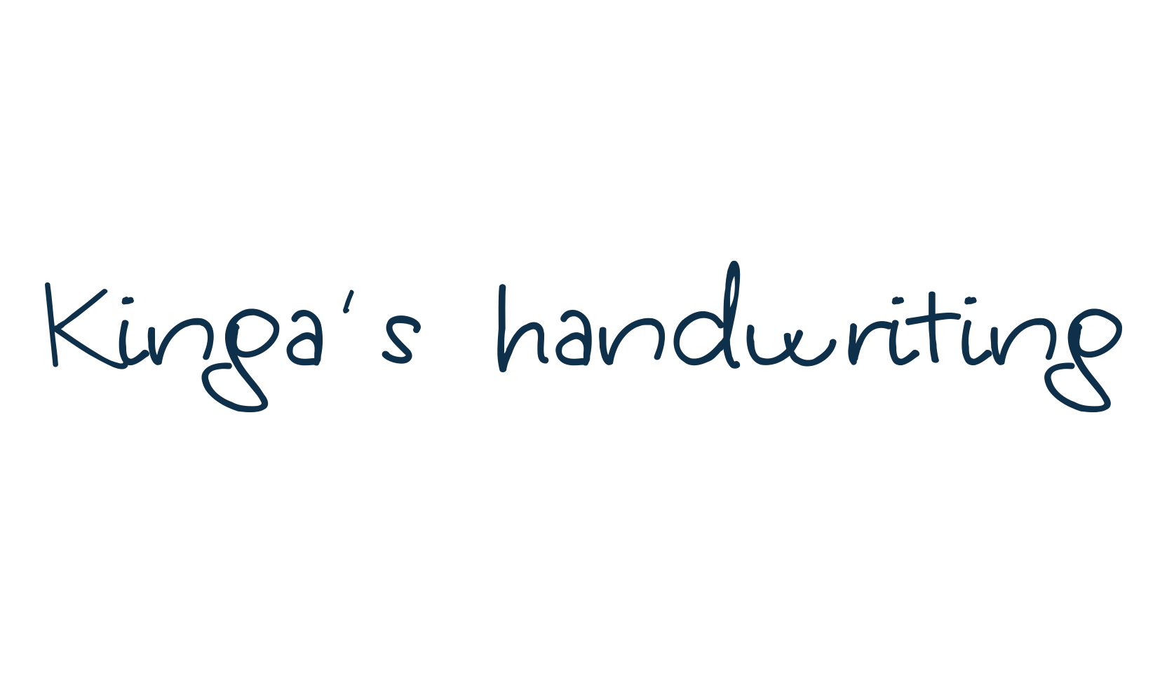 Kinga's handwriting, script handwritten fancy decorative calligraphy font preview