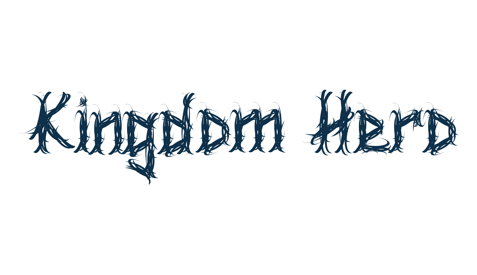 Kingdom Hero, fancy decorative font preview