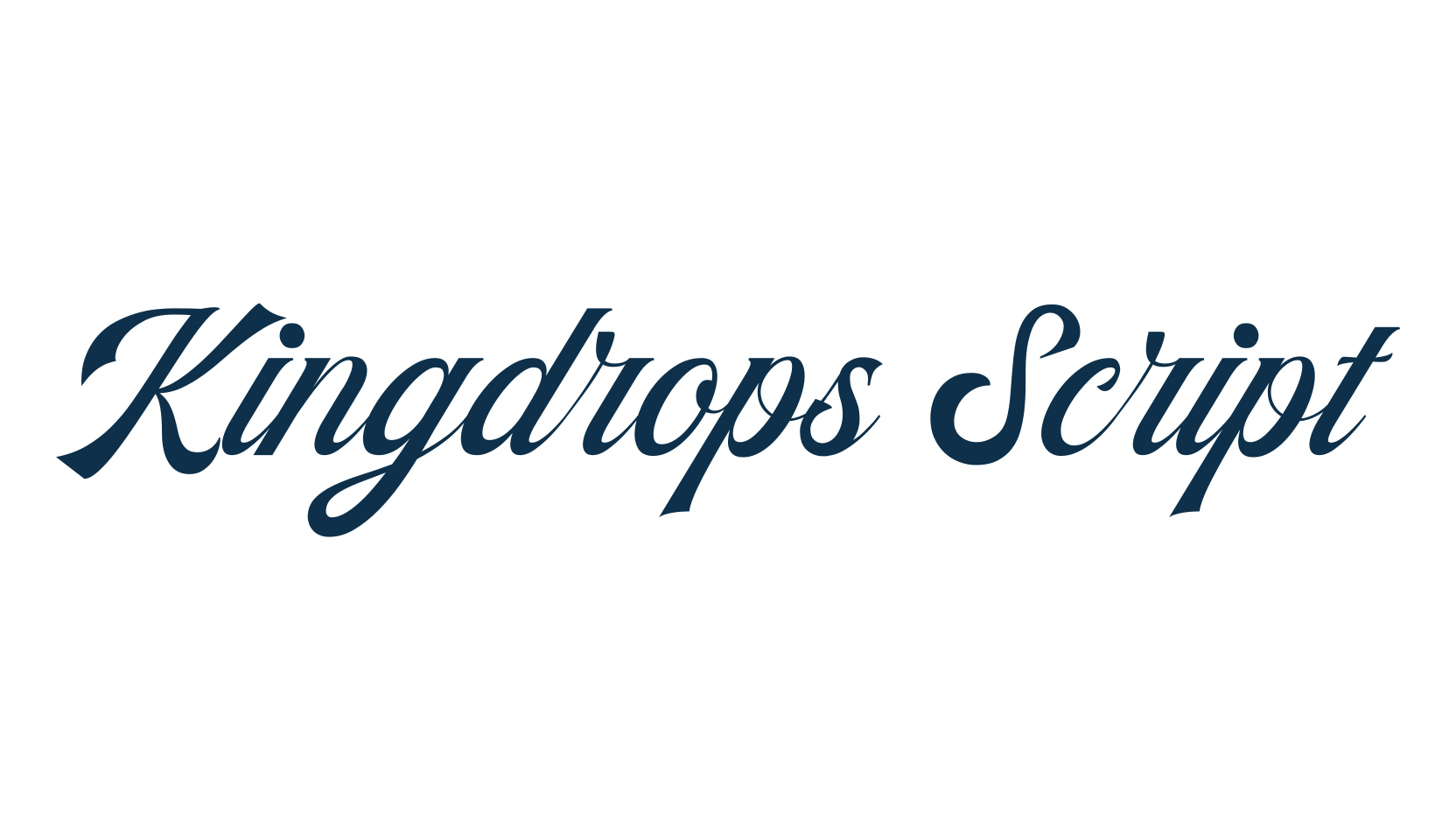 Kingdrops Script, old school font preview