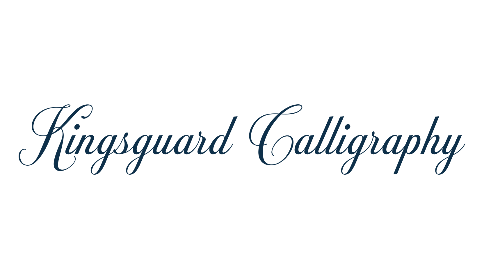 Kingsguard Calligraphy, script calligraphy fancy decorative font preview