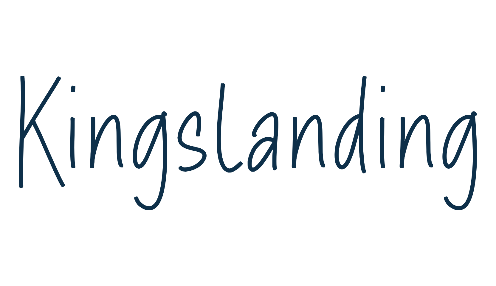 Kingslanding, script handwritten fancy decorative calligraphy font preview
