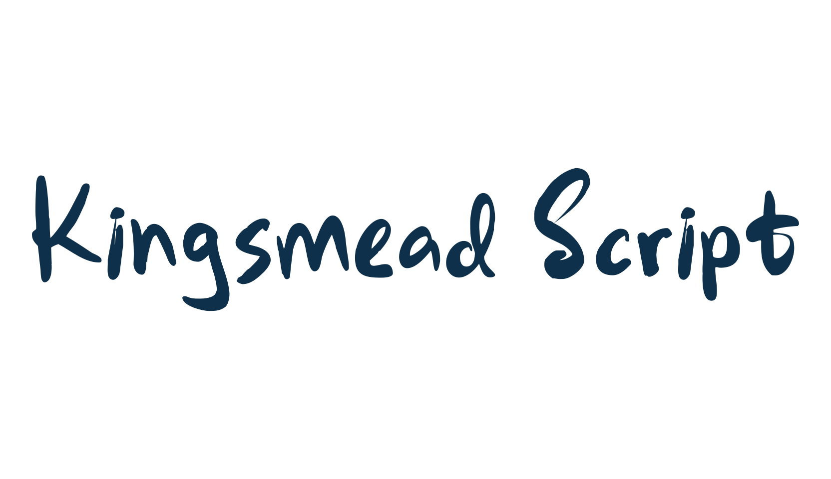 Kingsmead Script, handwriting font preview