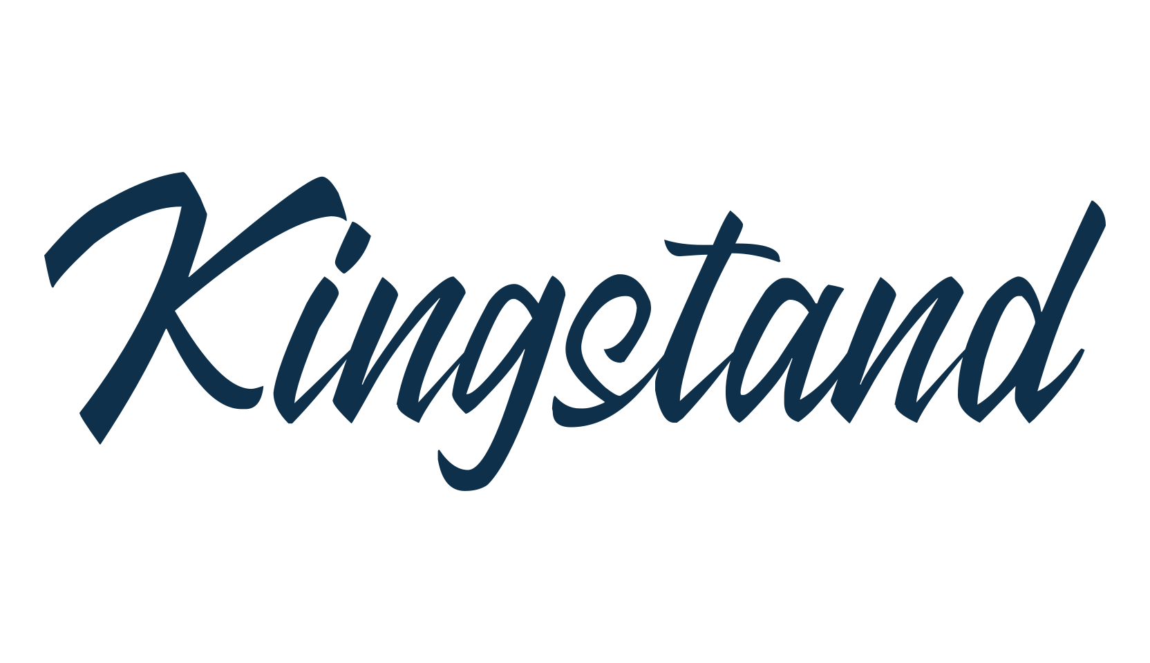 Kingstand, script brush fancy decorative calligraphy font preview